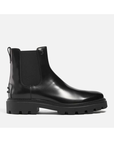 Tod's Leather Chelsea Boots - Black