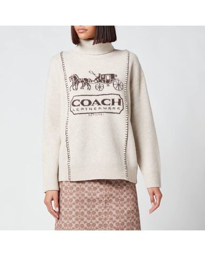 COACH Horse And Carriage Sweater - Natural