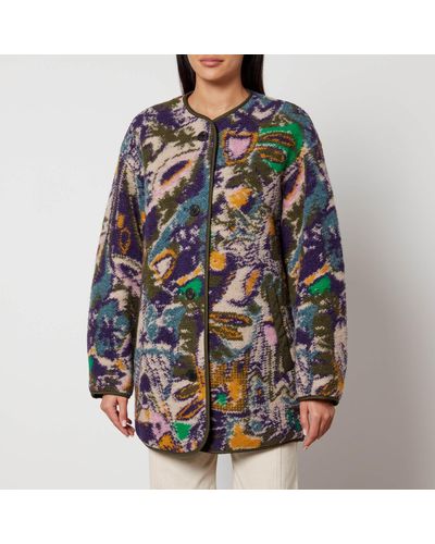 Isabel Marant Himemma Reversible Fleece And Quilted Shell Jacket - Purple
