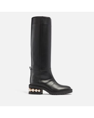 Nicholas Kirkwood Casati Leather Knee-high Boots - Black