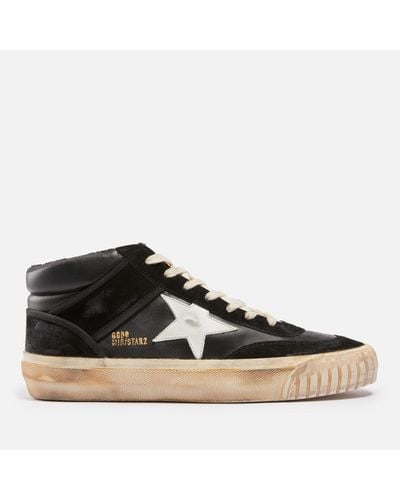 Golden Goose Mid Star Leather And Suede Sneakers - Brown