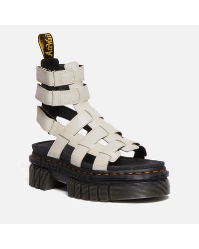Dr. Martens Ricki Leather Gladiator Platform Sandal - Black