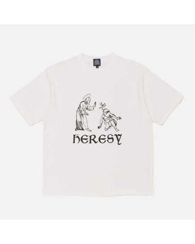 Heresy Demons Out Printed Cotton-Jersey T-Shirt - White