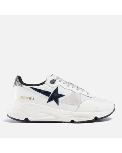 Golden Goose Leather And Suede Running Sole Trainers - White