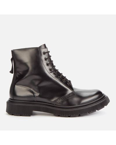 Adieu X Études Type 129 Leather Lace Up Boots - Black