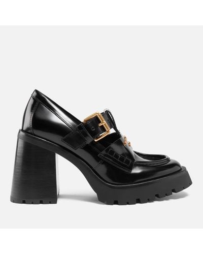 Alexander Wang Carter Platform Leather Loafers - Black
