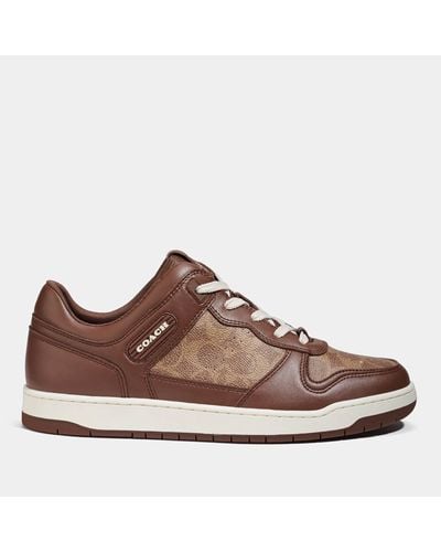 COACH C201 Signature Sneaker - Brown