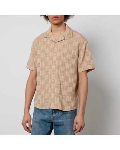 Corridor NYC Check Cotton-Jacquard Shirt - Natural