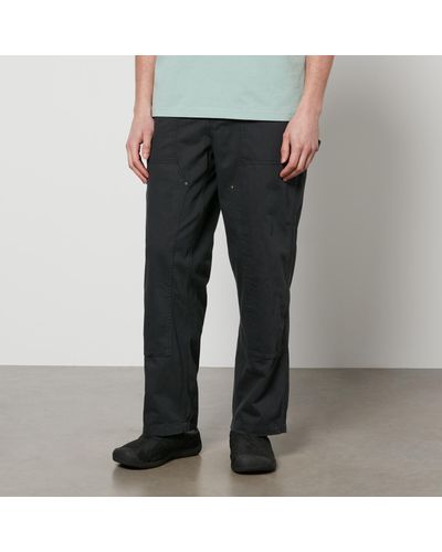 Corridor NYC Cotton-Herringbone Straight-Leg Pants - Black