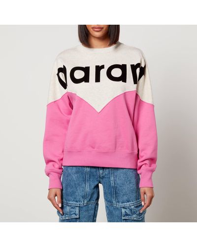 Isabel Marant Houston Logo Cotton-blend Sweatshirt - Pink