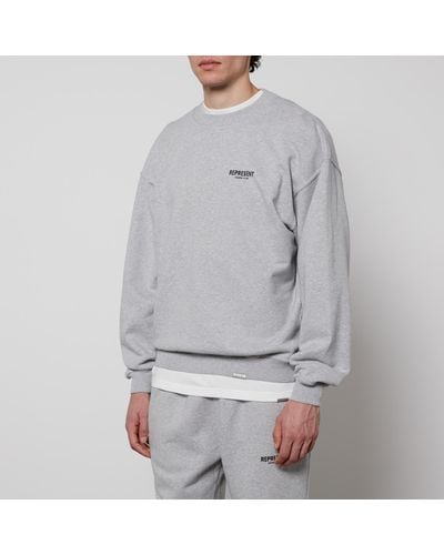 Represent Owner'S Club Cotton-Jersey Sweatshirt - Gray