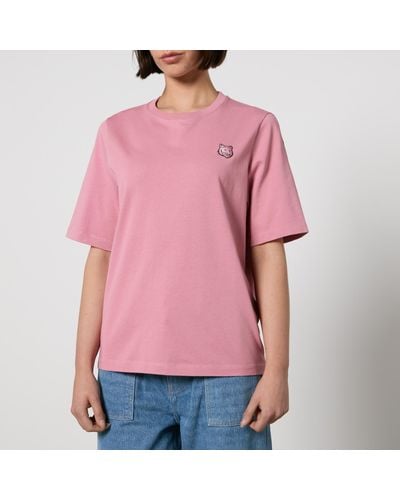 Maison Kitsuné Bold Fox Head Patch Comfort Cotton Jersey T-Shirt - Pink