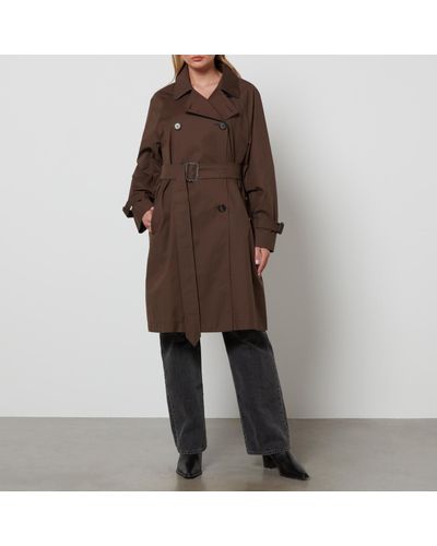 Max Mara The Cube Titrench Cotton-Blend Raincoat - Brown