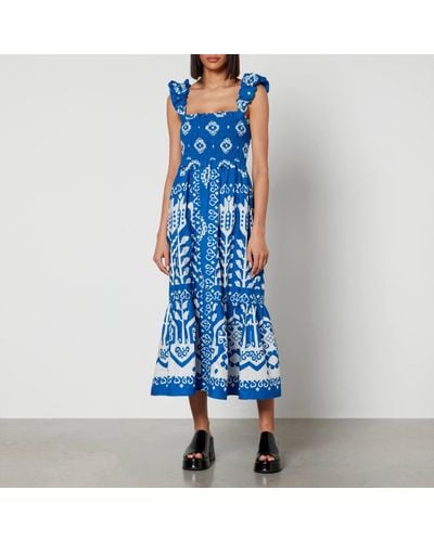 Sea Sonia Printed Organic Cotton Dress - Blue