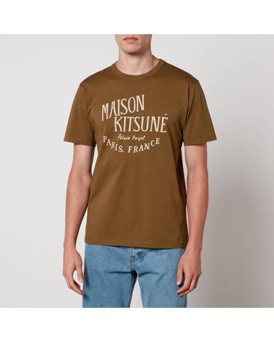 Maison Kitsuné Palais Royal Cotton T-Shirt - Brown