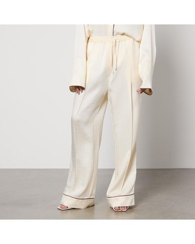 Sleeper Pastelle Oversized Jacquard Trousers - Natural