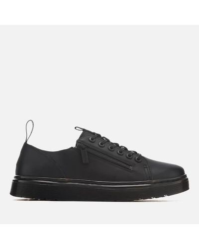 Dr. Martens Men's Dante Zip Softy T Leather 6eye Shoes - Black