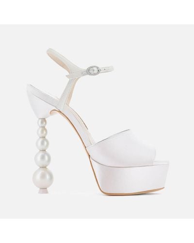 Sophia Webster Natalia Perla Platform Sandals - White