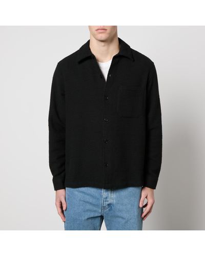 Samsøe & Samsøe Sacastor Cotton-blend Knit Overshirt - Black