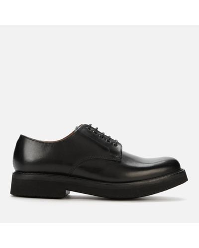 Grenson Curt Leather Derby Shoes - Black