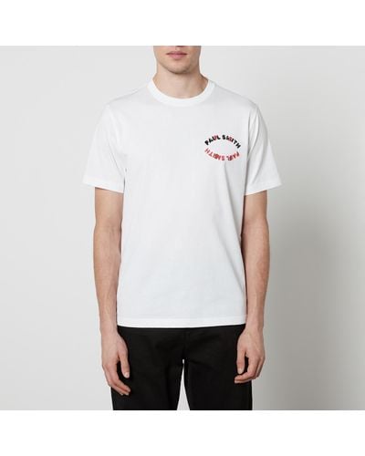 PS by Paul Smith Happy Eye Cotton-Jersey T-Shirt - White