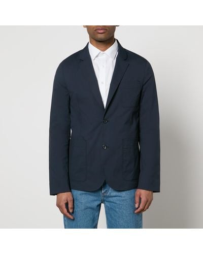 PS by Paul Smith Casual Fit Cotton-Blend Blazer - Blue