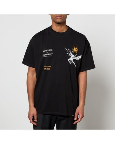Represent Icarus Logo-Print Cotton-Jersey T-Shirt - Black