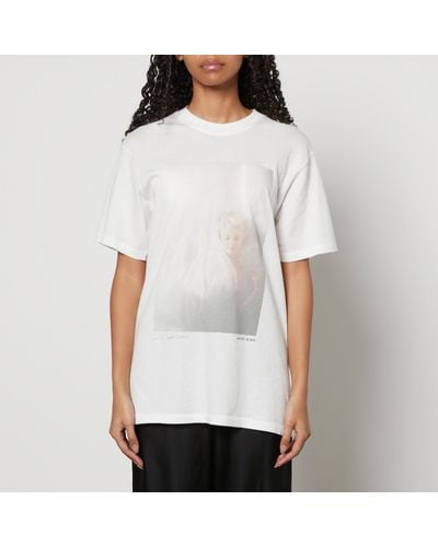 Anine Bing Lili Ab X Mm X Dk Logo Cotton T-Shirt - White