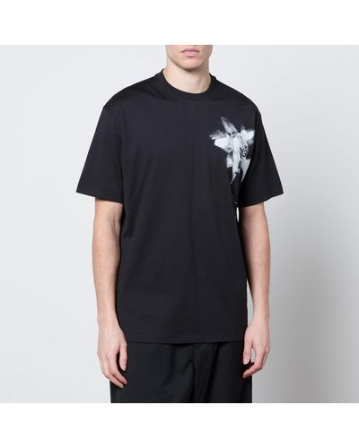 Y-3 Gfx Chest Logo-Print Cotton-Jersey T-Shirt - Black