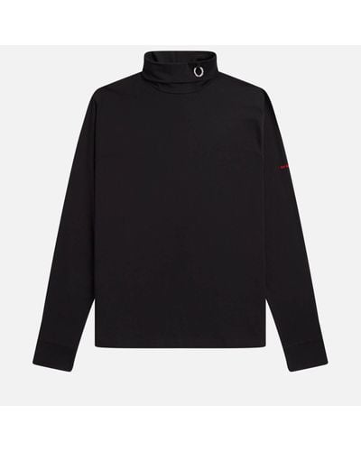 Fred Perry Cotton-blend Rollneck Sweater - Black