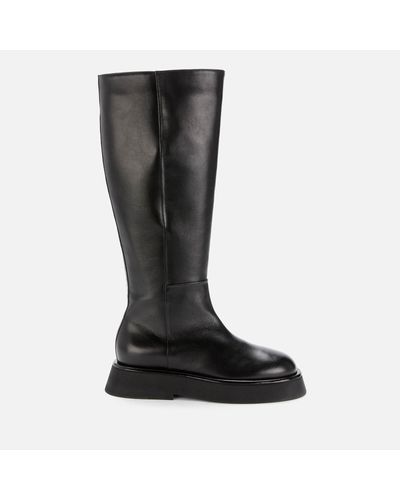 Wandler Rosa Leather Knee High Boots - Black