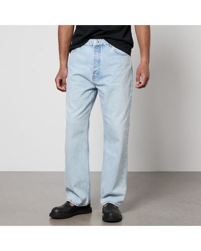 Ami Paris Loose Fit Cotton Denim Jeans - Blue