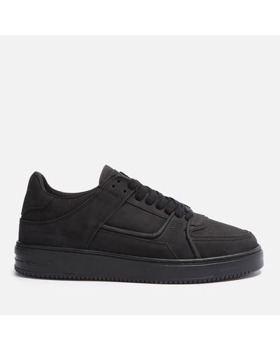 Represent Apex Leather And Suede Trainers - Black
