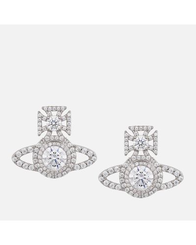 Vivienne Westwood Norabelle Silver-tone Stud Earrings - White