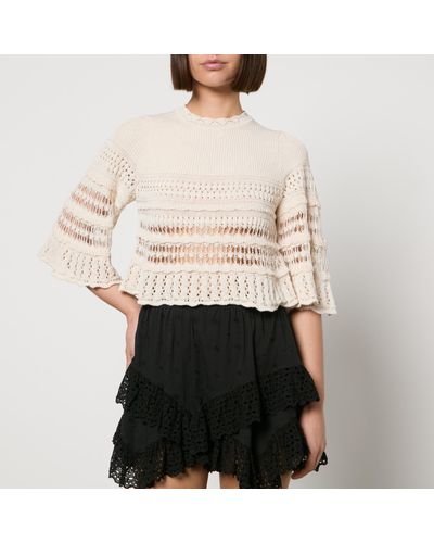 Isabel Marant Frizy Crocheted Jumper - White