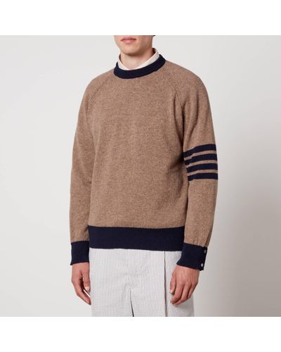 Thom Browne 4-Bar Wool Sweater - Brown