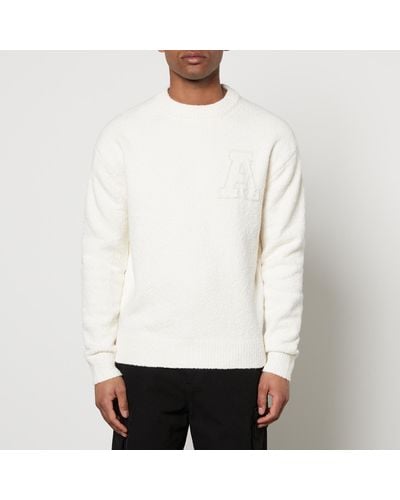 Axel Arigato Radar Cotton-Blend Knit Sweatshirt - White