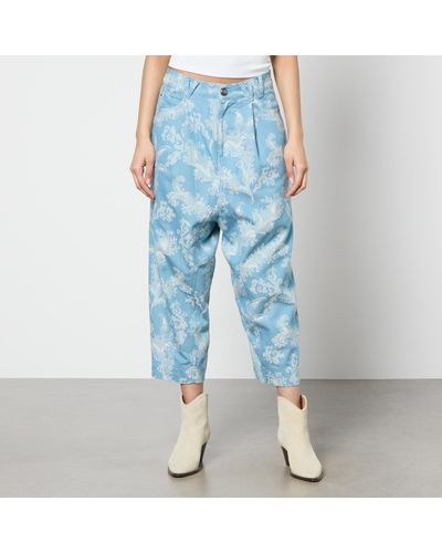 Vivienne Westwood Macca Denim-Jacquard Tapered Jeans - Blue