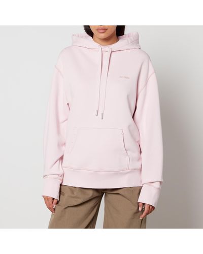 Ami Paris Fade Out Cotton-Jersey Hoodie - Pink