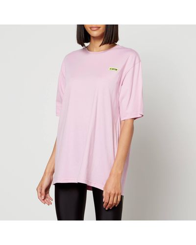 P.E Nation P.E Nation In Play Oversized Logo-Print Organic Cotton-Jersey T-Shirt - Xs - Pink