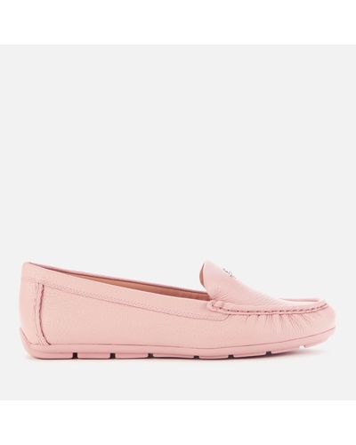 COACH Marley Leather Driver Shoes - Pink