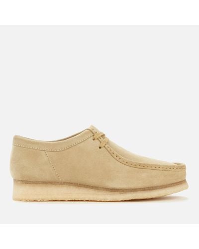 Clarks Suede Wallabee Shoes - Natural