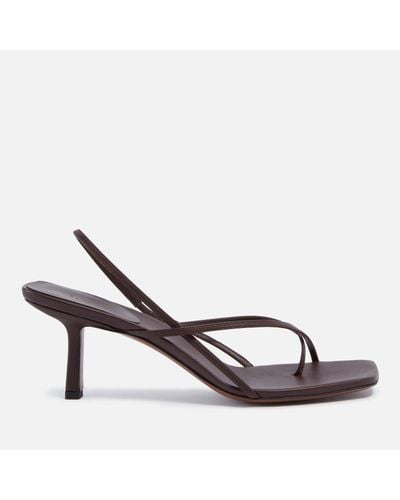 Neous Shamali Leather Heeled Sandals - Brown