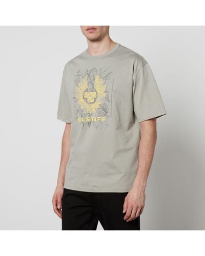Belstaff Map Cotton-Jersey T-Shirt - Gray