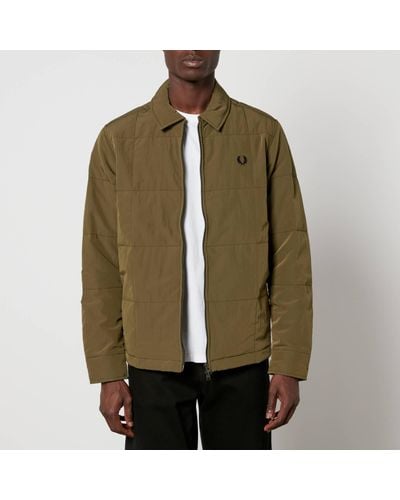 Fred Perry Quilted Shell Overshirt - Green