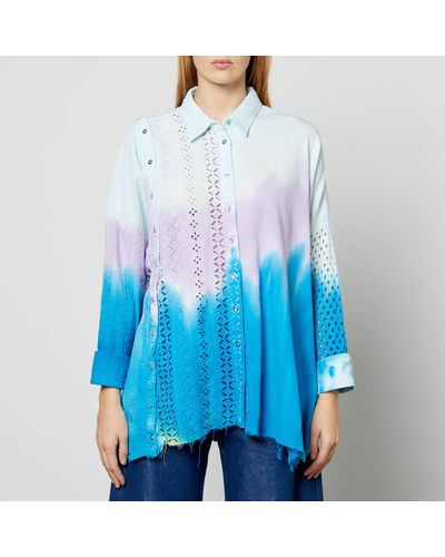 Marques'Almeida Tie Dye Organic Cotton Shirt - Blue