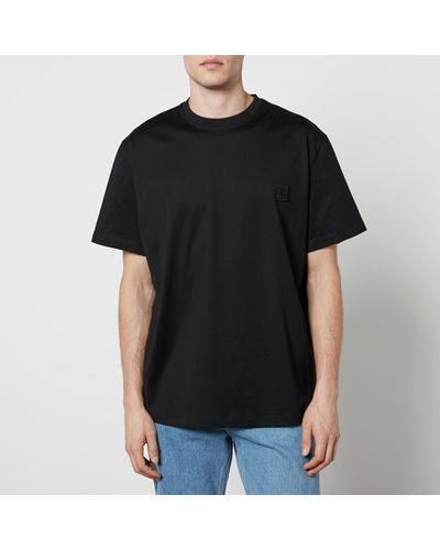 WOOYOUNGMI Floral-Print Cotton-Jersey T-Shirt - Black