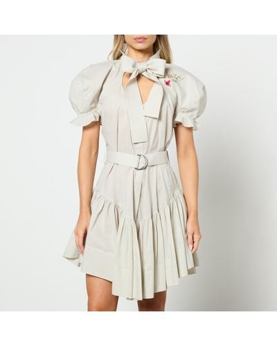 Vivienne Westwood Heart Cotton-Poplin Shirt Dress - Gray