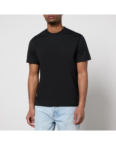 Ami Paris De Coeur Organic Cotton-Jersey T-Shirt - Black