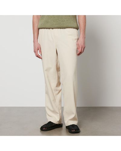 Corridor NYC Cropped Cotton-Canvas Wide-Leg Trousers - Natural